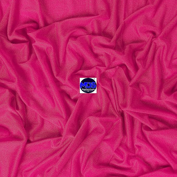 MDS Halloween Chiffon Draping Fabric - 2 Panel, 30" Wide x 50ft Long - Sheer Spooky Arbor & Canopy Drapery for Haunted House Backdrops, Party Ceilings, DIY Costumes & Themed Events - Hot Pink