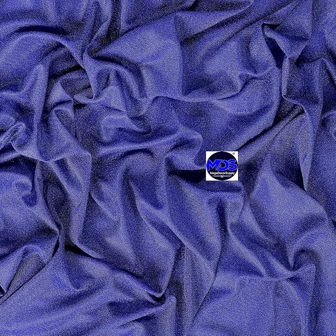 MDS Halloween Chiffon Draping Fabric - 2 Panel, 30" Wide x 75ft Long - Sheer Spooky Arbor & Canopy Drapery for Haunted House Backdrops, Party Ceilings, DIY Costumes & Themed Events - Royal Blue