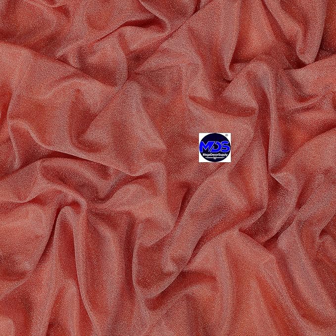 MDS Halloween Chiffon Draping Fabric - 1 Panel, 30" Wide x 40ft Long - Sheer Spooky Arbor & Canopy Drapery for Haunted House Backdrops, Party Ceilings, DIY Costumes & Themed Events - Terracotta
