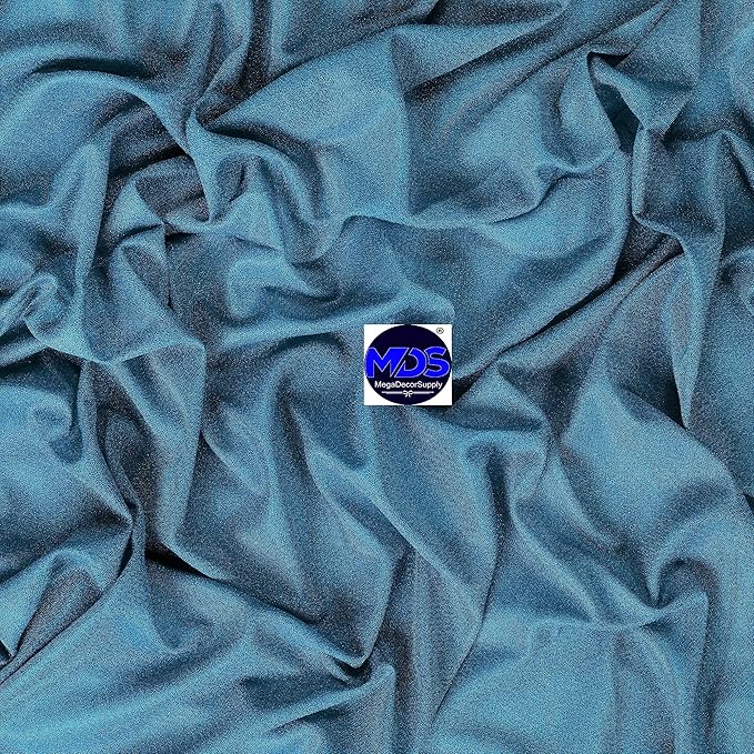 MDS Halloween Chiffon Draping Fabric - 2 Panel, 30" Wide x 75ft Long - Sheer Spooky Arbor & Canopy Drapery for Haunted House Backdrops, Party Ceilings, DIY Costumes & Themed Events - Dark Teal