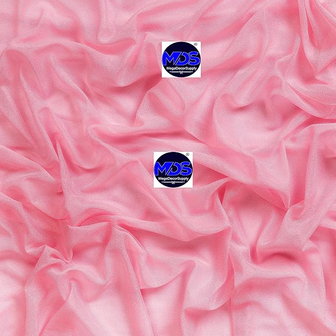 MDS Halloween Chiffon Draping Fabric - 2 Panel, 30" Wide x 50ft Long - Sheer Spooky Arbor & Canopy Drapery for Haunted House Backdrops, Party Ceilings, DIY Costumes & Themed Events - Coral