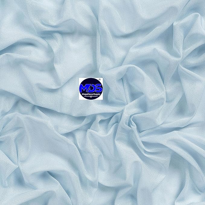 MDS Halloween Chiffon Draping Fabric - 1 Panel, 30" Wide x 75ft Long - Sheer Spooky Arbor & Canopy Drapery for Haunted House Backdrops, Party Ceilings, DIY Costumes & Themed Events - Baby Blue