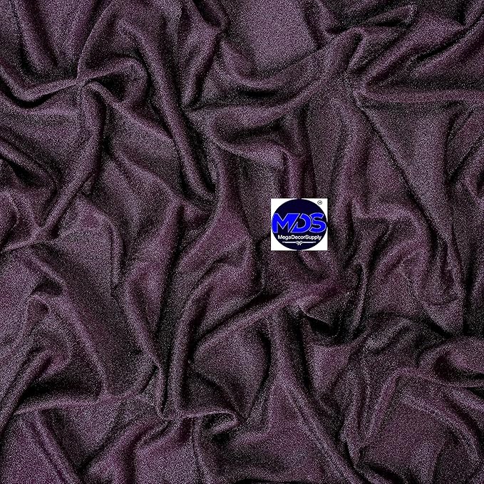 MDS Halloween Chiffon Draping Fabric - 2 Panel, 30" Wide x 100ft Long - Sheer Spooky Arbor & Canopy Drapery for Haunted House Backdrops, Party Ceilings, DIY Costumes & Themed Events - Eggplant